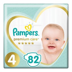 Подгузники 82 шт. PAMPERS (Памперс) Premium Care, размер 4 (9-14 кг), 1210801 - фото 12554459