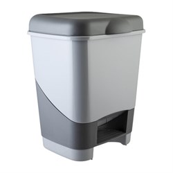Ведро-контейнер 20 л с педалью, для мусора, 43х33х33 см, цвет серый/графит, 428-СЕРЫЙ, 434280165 - фото 12675440