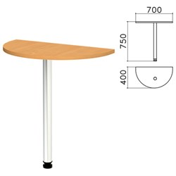 Стол приставной полукруг &quot;Монолит&quot;, 700х400х750 мм, цвет бук бавария (КОМПЛЕКТ)