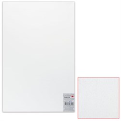 Картон белый грунтованный для живописи, 50х80 см, двусторонний, толщина 2 мм, акриловый грунт - фото 13101603