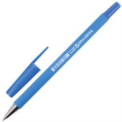 Ручка шариковая BRAUBERG "Capital blue", СИНЯЯ, корпус soft-touch голубой, узел 0,7 мм, линия письма 0,35 мм, 142493 - фото 13102347