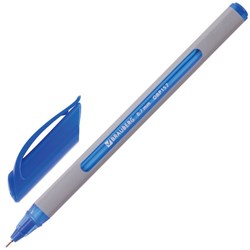 Ручка шариковая масляная BRAUBERG "Extra Glide Soft Grey", СИНЯЯ, узел 0,7 мм, линия письма 0,35 мм, 142929 - фото 13102483