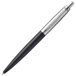 Ручка шариковая PARKER &quot;Jotter XL&quot;, УТОЛЩЕННЫЙ корпус, черный матовый лак, детали из нержавеющей стали, синяя, 2068358