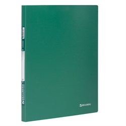 Папка с боковым металлическим прижимом BRAUBERG стандарт, зеленая, до 100 листов, 0,6 мм, 221627 - фото 13106333
