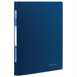 Папка с металлическим скоросшивателем BRAUBERG стандарт, синяя, до 100 листов, 0,6 мм, 221633 - фото 13106365