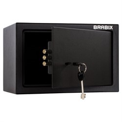 Сейф мебельный BRABIX "SF-200KL", 200х310х200 мм, ключевой замок, черный, 291144, S103BR211114 - фото 13114323