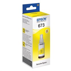 Чернила EPSON 673 (T6734) для СНПЧ Epson L800/L805/L810/L850/L1800, желтые, ОРИГИНАЛЬНЫЕ, C13T67344A/498 - фото 13116063