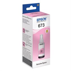 Чернила EPSON 673 (T6736) для СНПЧ Epson L800/L805/L810/L850/L1800, светло-пурпурные, ОРИГИНАЛЬНЫЕ, C13T67364A/698 - фото 13116064