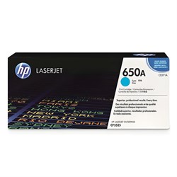 Картридж лазерный HP (CE271A) Color LaserJet Enterprise CP5525, №650A, голубой, оригинальный, ресурс 15000 страниц - фото 13116116