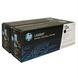 Картридж лазерный HP (Q2612AF) LaserJet 1018/1020/3052/М1005, №12A, оригинальный, КОМПЛЕКТ 2 шт. х 2000 страниц - фото 13116157