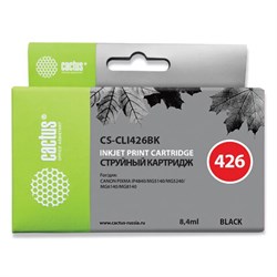 Картридж струйный CACTUS (CS-CLI426BK) для CANON Pixma MG5140/MG5240/MG6140/MG8140, черный - фото 13116279