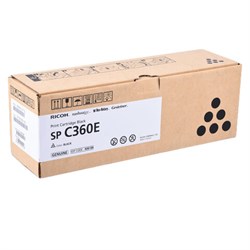 Тонер-картридж лазерный RICOH (SP C360E) SP C360/C361, черный, оригинальный, ресурс 2000 стр., 408188 - фото 13116656