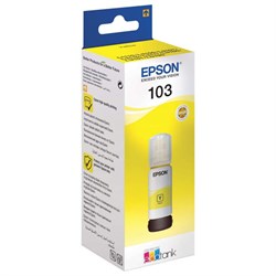 Чернила EPSON 103 (C13T00S44A) для СНПЧ EPSON L3100/L3101/L3110/L3150/L3151/L1110, желтые, ОРИГИНАЛЬНЫЕ - фото 13116698