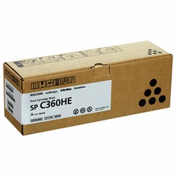 Картридж лазерный RICOH (SP C360HE) для Ricoh SP C360SFNw/C361SFNw, черный, оригинальный, ресурс 7000 страниц, 408184 - фото 13116976