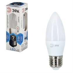 Лампа светодиодная ЭРА, 7 (60) Вт, цоколь E27, "свеча", холодный белый свет, 30000 ч., LED smdB35-7w-840-E27 - фото 13120615