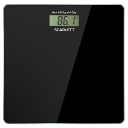 Весы напольные SCARLETT SC-BS33E036, электронные, вес до 180 кг, квадратные, стекло, черные - фото 13121724