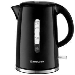 Чайник BRAYER BR1032, 1,7 л, 2200 Вт, закрытый нагревательный элемент, автоотключение, пластик, черный, 1032BR - фото 13122210
