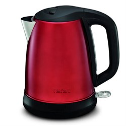 Чайник TEFAL KI270530, 1,7 л, 2400 Вт, закрытый нагревательный элемент, сталь, красный, 7211002431 - фото 13123069