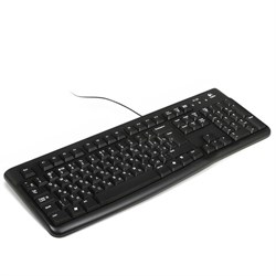 Клавиатура проводная LOGITECH K120, USB, 104 клавиши, черная, 920-002522 - фото 13123979