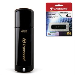 Флеш-диск 4 GB, TRANSCEND Jet Flash 350, USB 2.0, черный, TS4GJF350 - фото 13123982