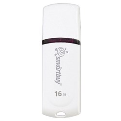 Флеш-диск 16 GB, SMARTBUY Paean, USB 2.0, белый, SB16GBPN-W - фото 13124273