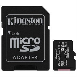 Карта памяти microSDXC 128 GB KINGSTON Canvas Select Plus UHS-I U1,100 Мб/с (class 10), адаптер, SDCS2/128 GB, SDCS2/128GB - фото 13124473