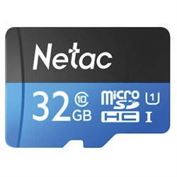 Карта памяти microSDHC 32 ГБ NETAC P500 Standard, UHS-I U1, 80 Мб/с (class 10), адаптер, NT02P500STN-032G-R - фото 13124931