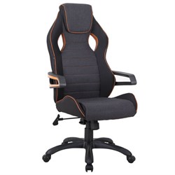 Кресло компьютерное BRABIX "Techno Pro GM-003", ткань, черное/серое, вставки оранжевые, 531813 - фото 13125797