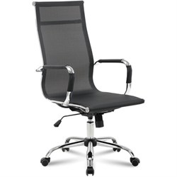 Кресло офисное BRABIX "Line EX-530", хром, сетка, черное, 531846 - фото 13125919