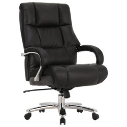 Кресло офисное BRABIX PREMIUM "Bomer HD-007", НАГРУЗКА до 250 кг, рециклированная кожа, хром, черное, 531939 - фото 13126199