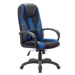 Кресло компьютерное BRABIX PREMIUM &quot;Rapid GM-102&quot;, экокожа/ткань, черное/синее, 532106