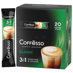 Кофе растворимый порционный COFFESSO "3 в 1 Classic", пакетик 15 г, 102147 - фото 13132623