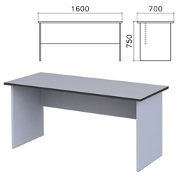 Стол письменный "Монолит", 1600х700х750 мм, цвет серый, СМ3.11 - фото 13133118