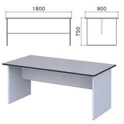 Стол для переговоров "Монолит", 1800х900х750 мм, цвет серый, СМ18.11 - фото 13133125