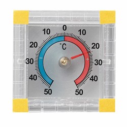 Термометр оконный биметаллический, крепление на липучку, диапазон от -50 до +50°C, ПТЗ, ТББ - фото 13135438