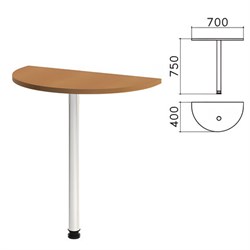 Стол приставной полукруг "Монолит", 700х400х750 мм, цвет орех гварнери (КОМПЛЕКТ) - фото 13136045