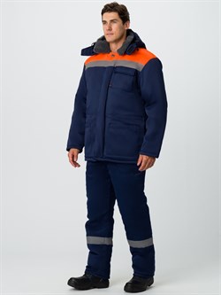 Костюм зимний Труженик-Ультра-2 IMP (тк.Смесовая,210) п/к, т.синий/оранжевый - фото 13137573