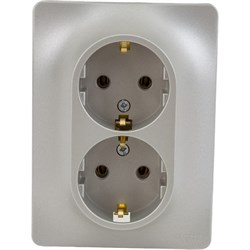 Двухместная розетка Systeme Electric GLOSSA - фото 13178621