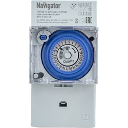 Электромеханический таймер на DIN-рейку Navigator NTR-A-D01-GR - фото 13199228