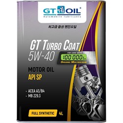 Масло GT OIL GT Turbo Coat, SAE 5W-40, API SP - фото 13203994