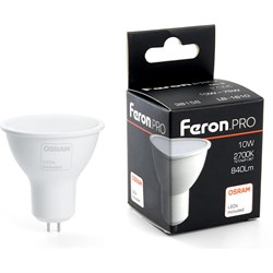 Светодиодная лампа FERON PRO LB-1610 MR16 G5.3 10W 2700K - фото 13211289