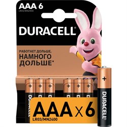 Батарейка Duracell LR03-6BL BASIC - фото 13212054