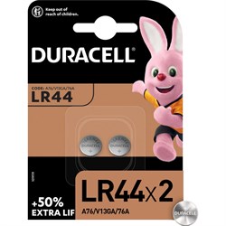 Батарейка Duracell 1.5В LR44 BP-2 - фото 13212371