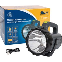 Ручной аккумуляторный светодиодный фонарь-прожектор KRAFT KT 835900 - фото 13219005