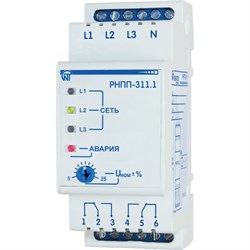 Реле напряжения перекоса и последовательности фаз Новатек-Электро РНПП-311.1 - фото 13224618