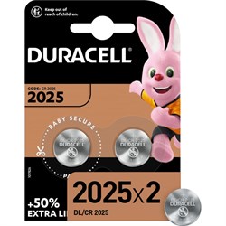 Литиевые батарейки Duracell CR2025-2BL - фото 13229255