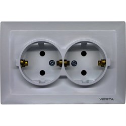 Розетка Vesta Electric Roma Silver - фото 13231532