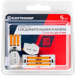 Универсальная трехпроводная клемма ELECTROVOLT 222-413 - фото 13233554