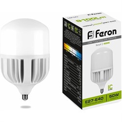 Светодиодная лампа FERON 50W 230V E40 4000K, LB-65 - фото 13238094