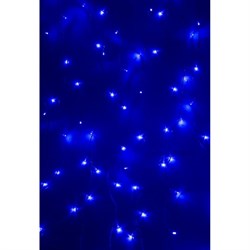Гирлянда Neon-Night ДОЖДЬ занавес 1,5х1 м, прозрачный ПВХ, 96LED синие IP20 - фото 13240986